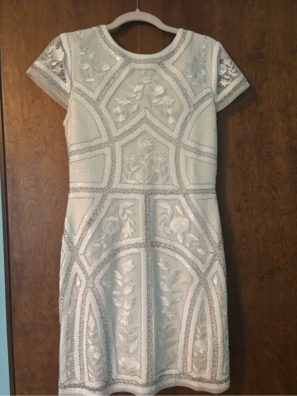Lulus short beaded white dress